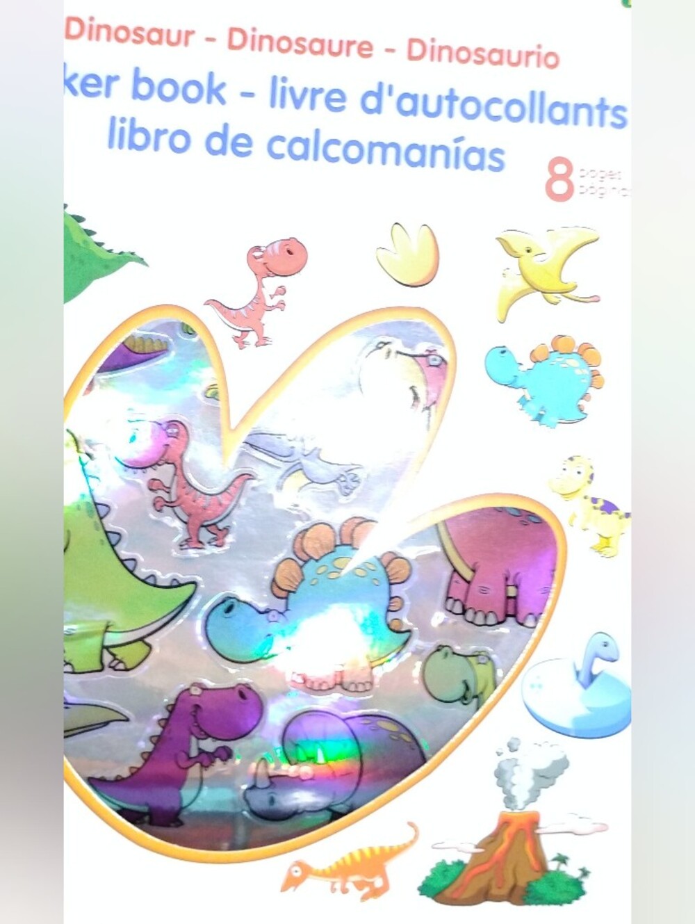 Kids Dinosaur Sticker Book - Colorful Dino Stickers